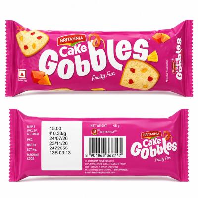 BRITANNIA CAKE GOBBLES FRUITY FUN - 45g